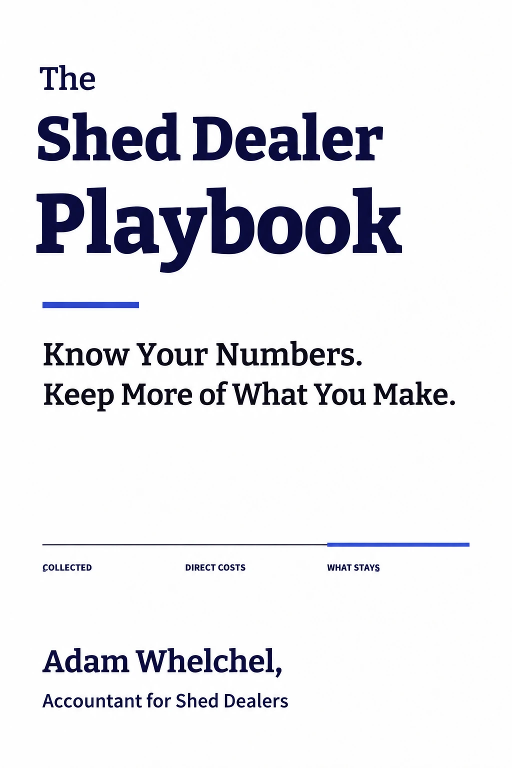The Shed Dealer Playbook — Know Your Numbers. Keep More of What You Make. — by Adam Whelchel, Accountant for Shed Dealers